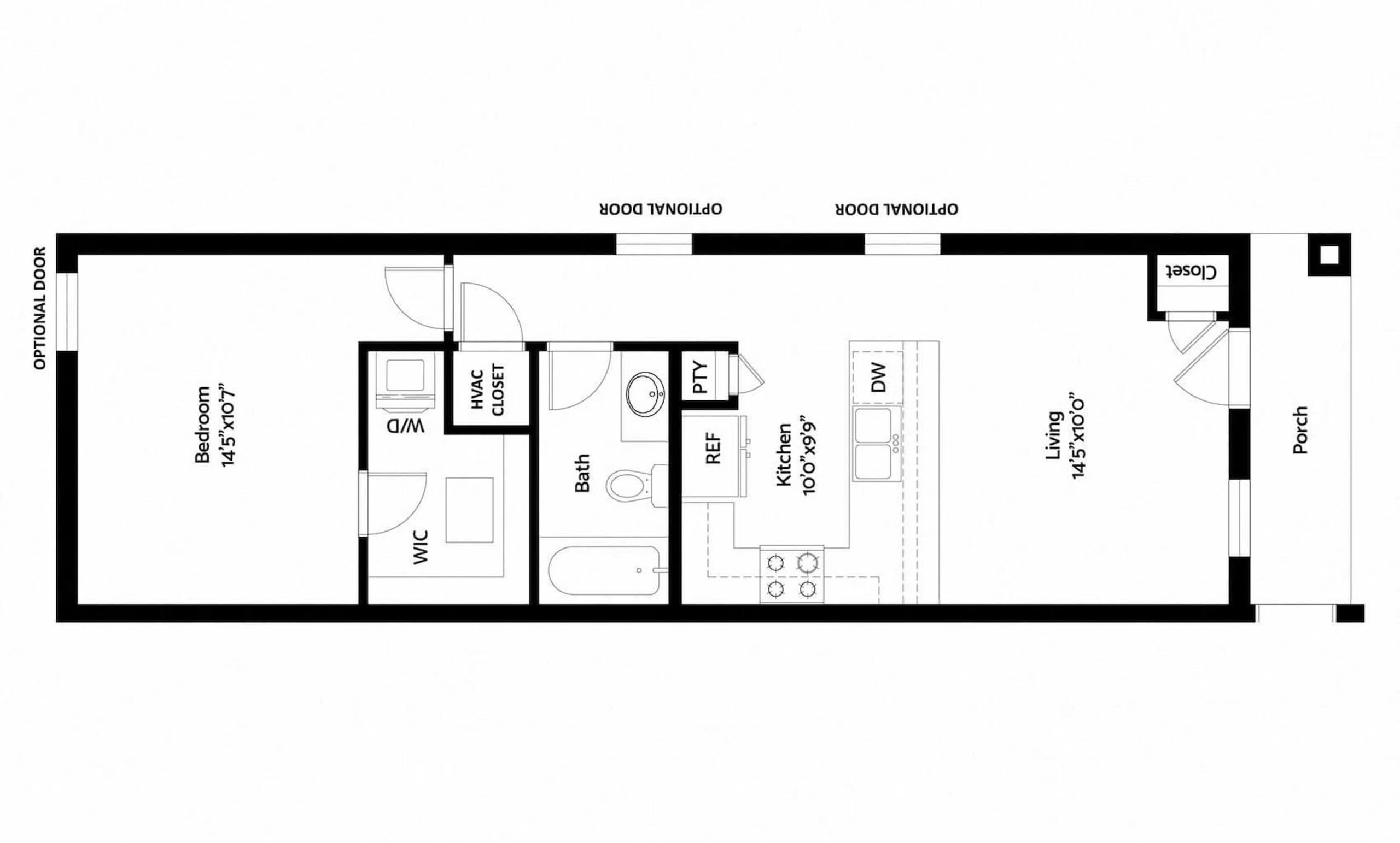 1 Bedroom  Floor Plan