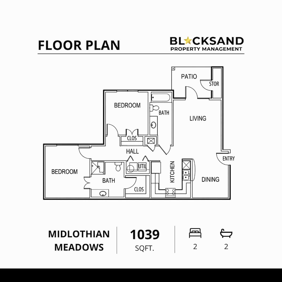 Two Bedroom Floor Plan