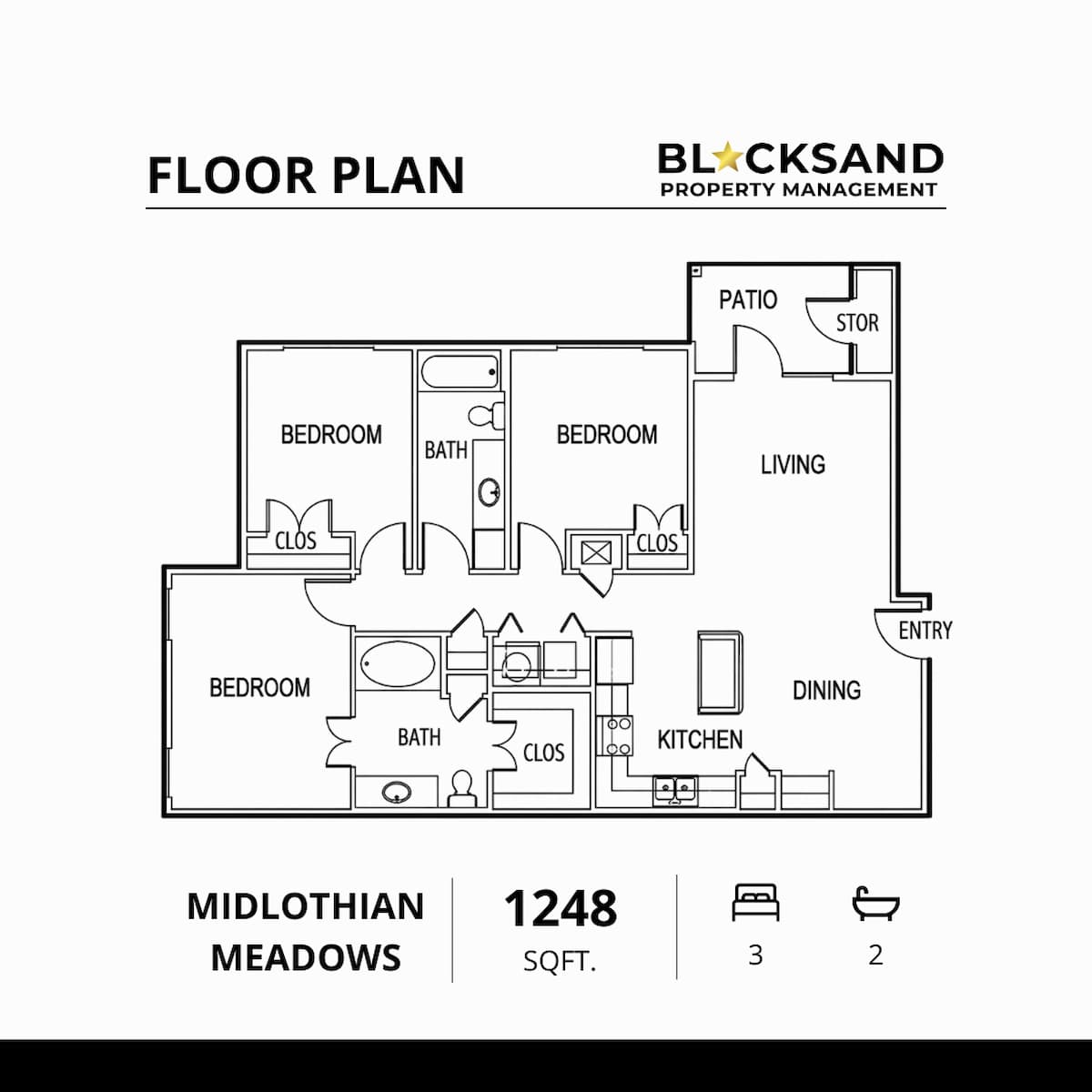 Three Bedroom Floor Plan