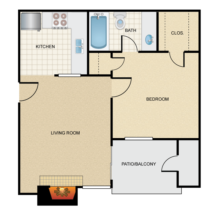 A1 floor plan diagram